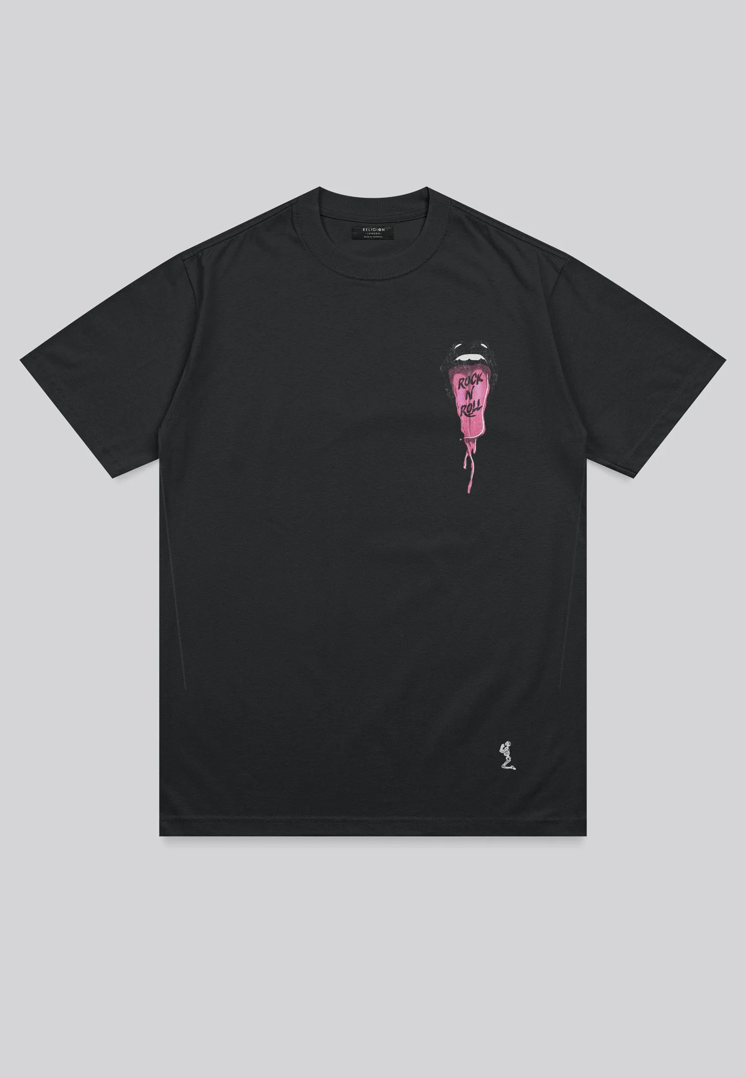 TONGUE T-SHIRT WASHED BLACK