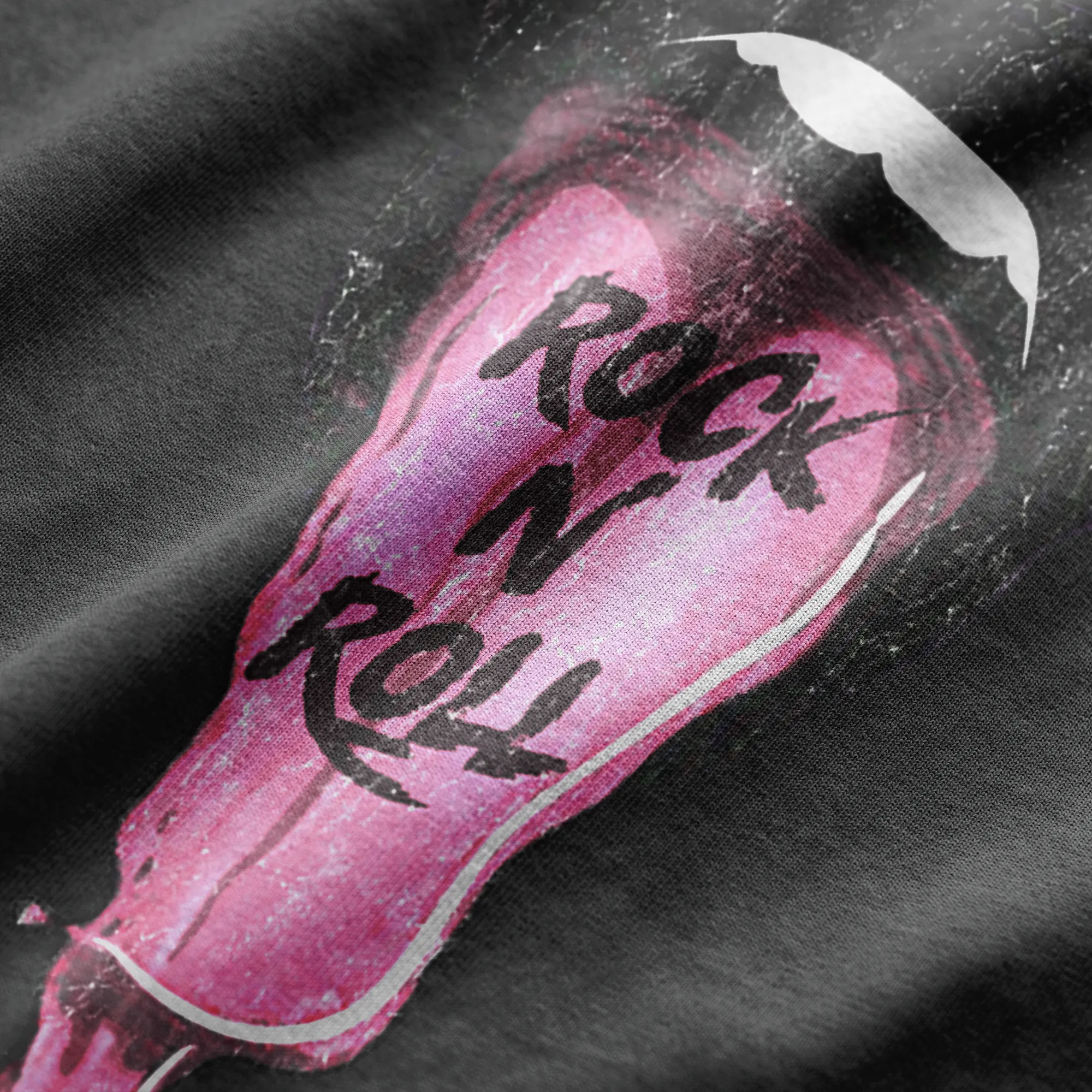 TONGUE T-SHIRT WASHED BLACK