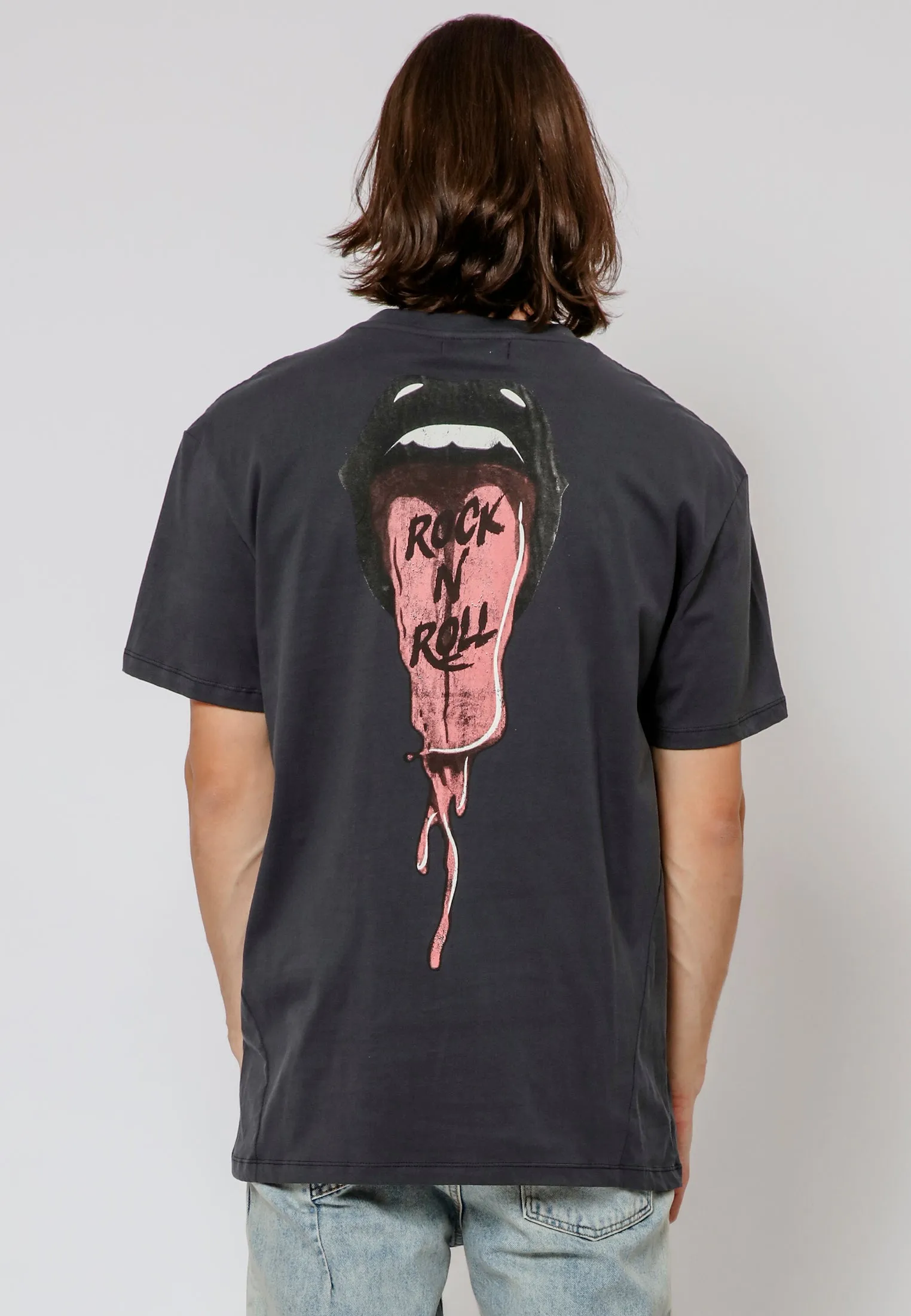 TONGUE T-SHIRT WASHED BLACK