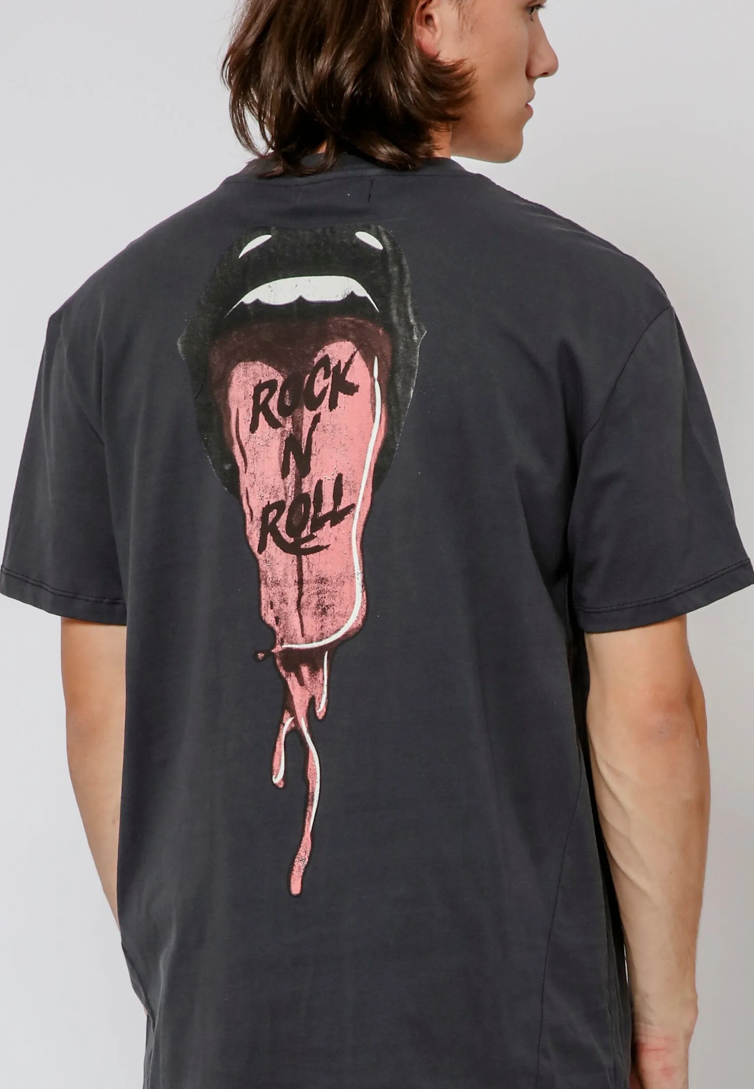 TONGUE T-SHIRT WASHED BLACK
