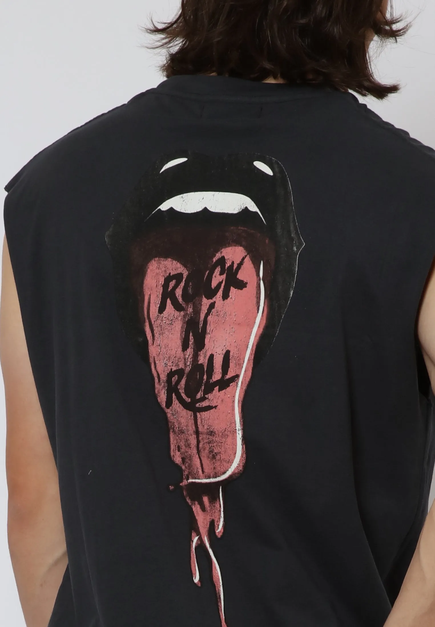 TONGUE TANK TOP WASHED BLACK