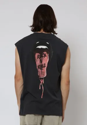 TONGUE TANK TOP WASHED BLACK