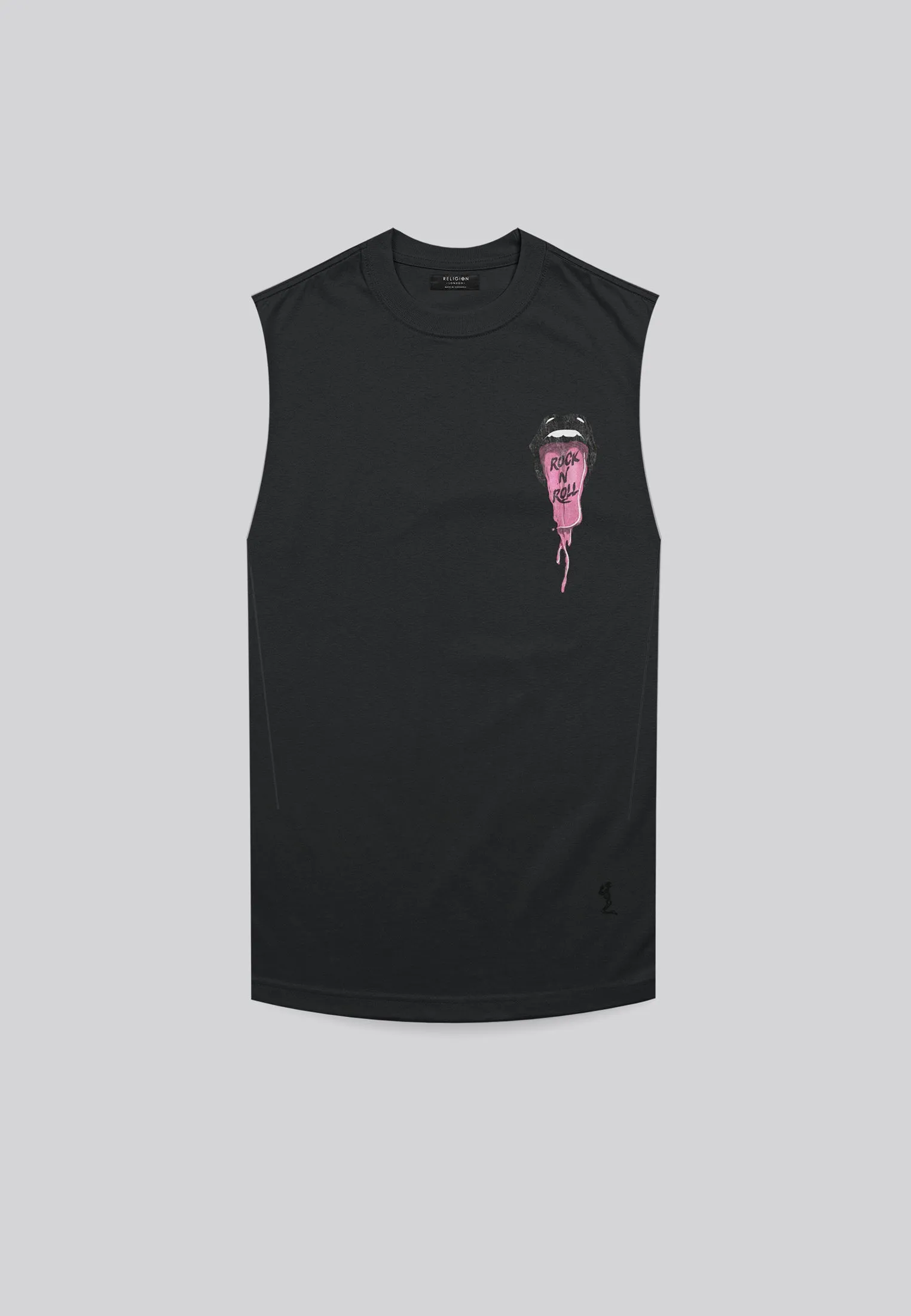 TONGUE TANK TOP WASHED BLACK