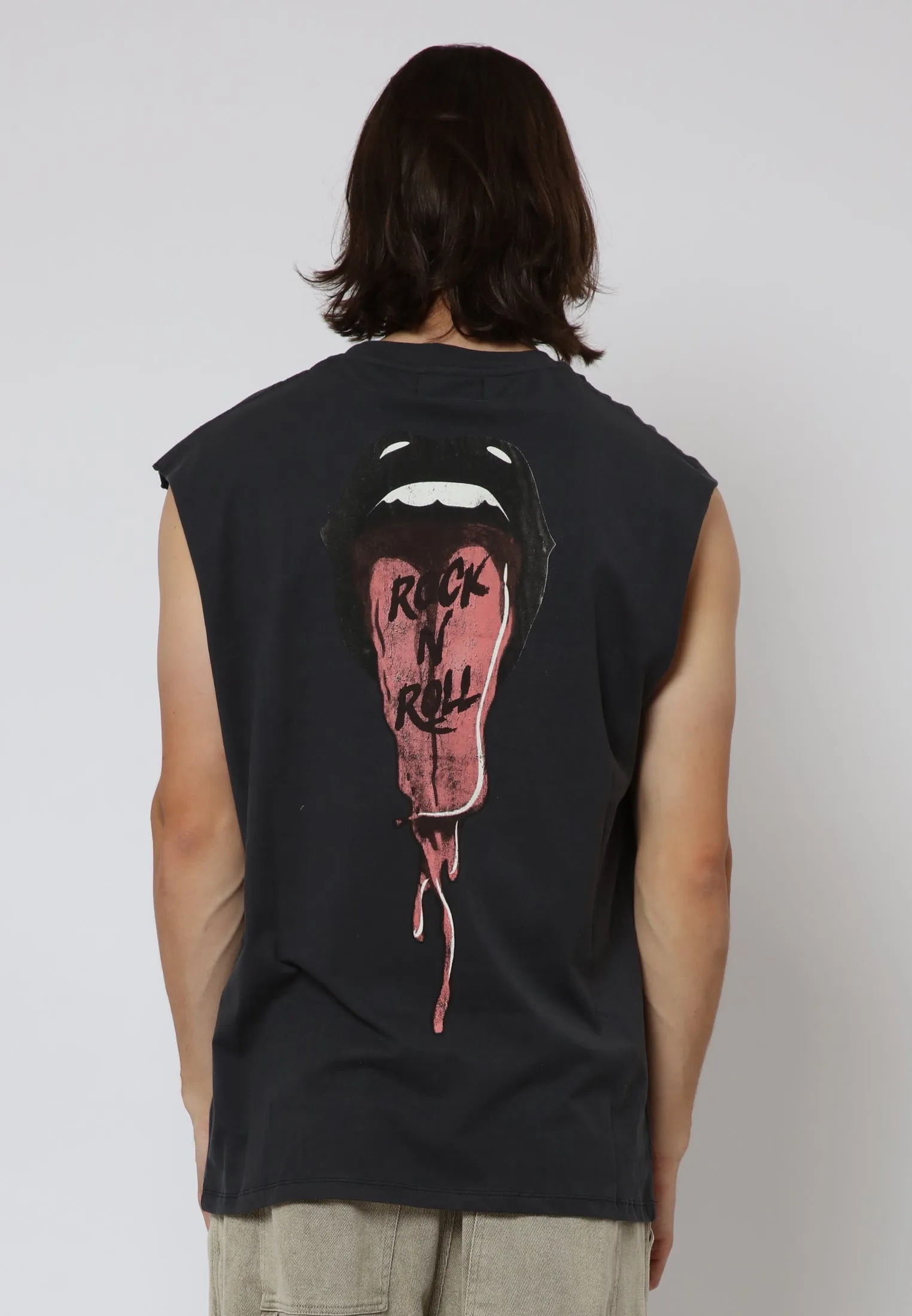 TONGUE TANK TOP WASHED BLACK
