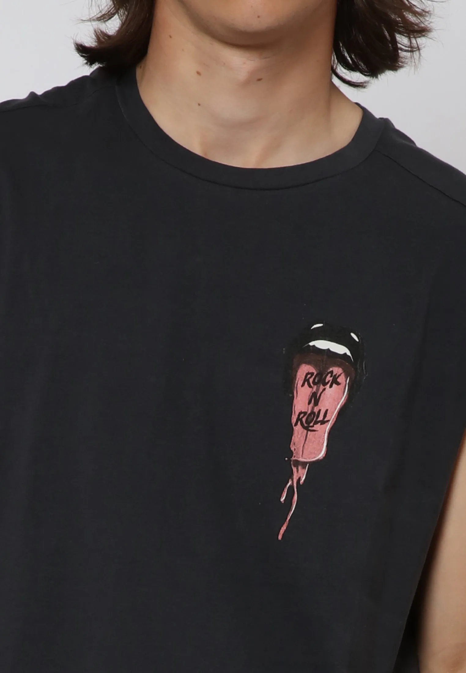 TONGUE TANK TOP WASHED BLACK