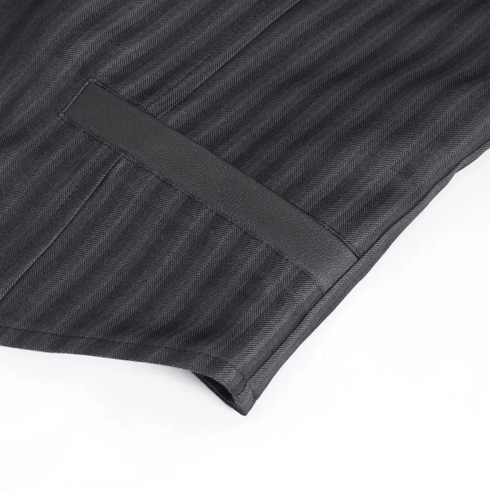 Vintage Gothic Striped V-Neck Waistcoat for Men