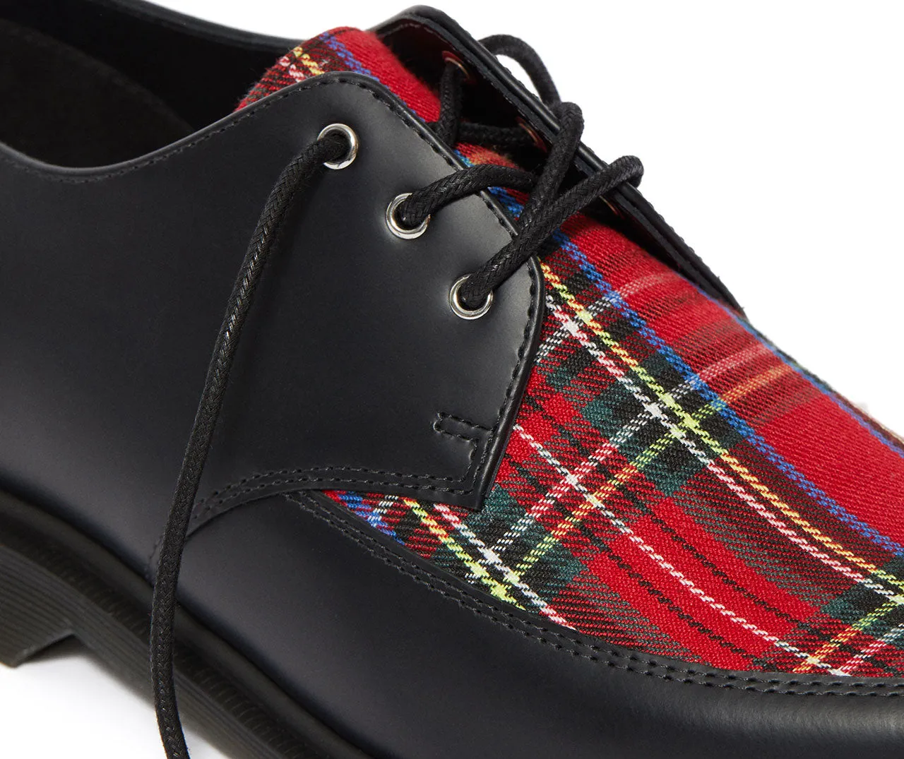 WILLIS BLACK RED STEWART SMOOTH TARTAN OXFORD