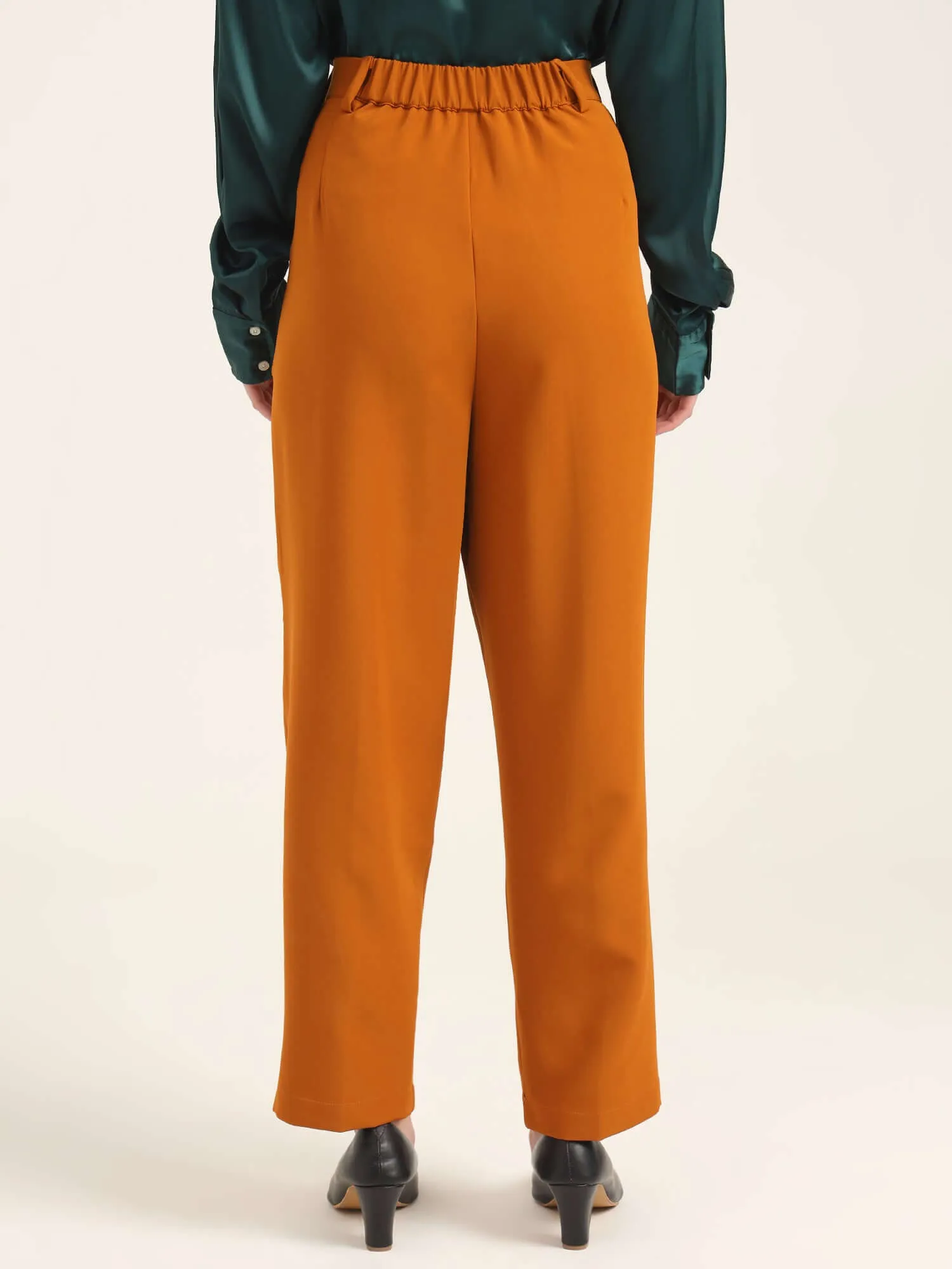 Women'S Luxury Banana Crepe Sepia C Pant