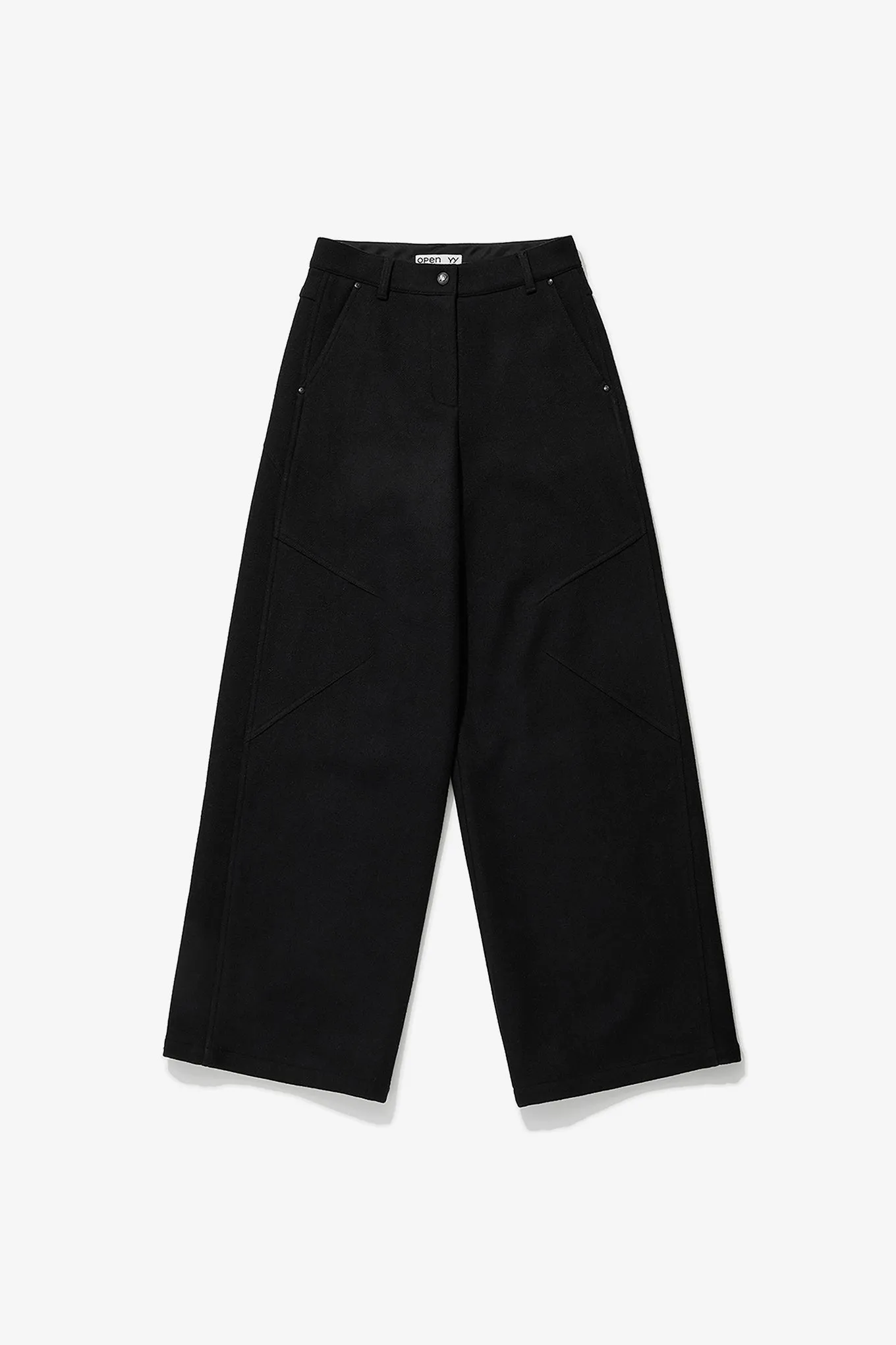 WOOL WIDE-LEG PANTS