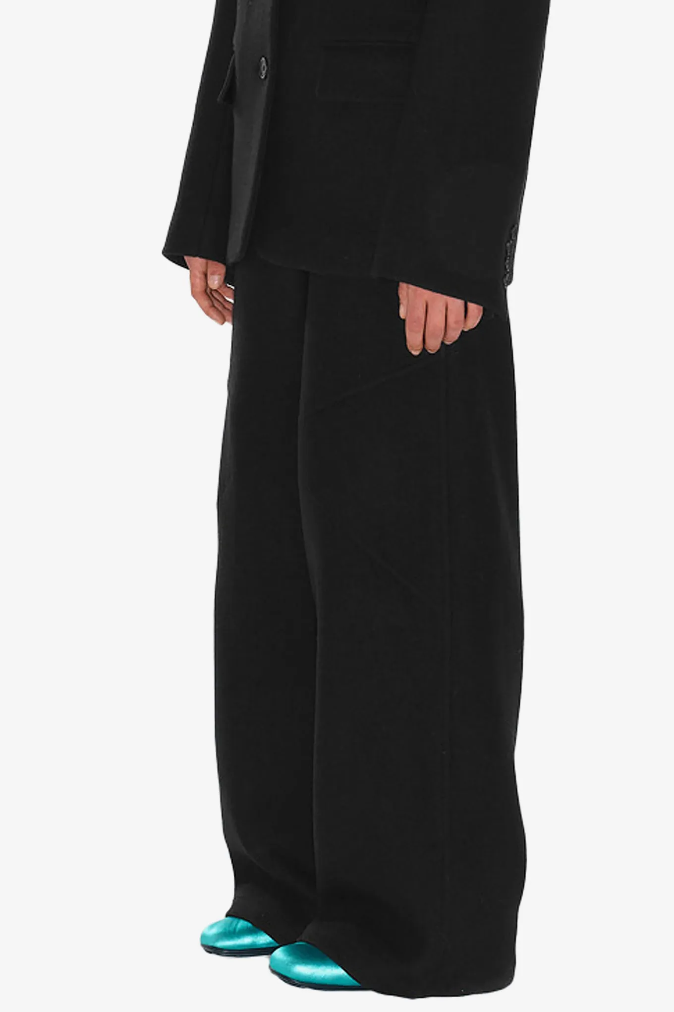 WOOL WIDE-LEG PANTS