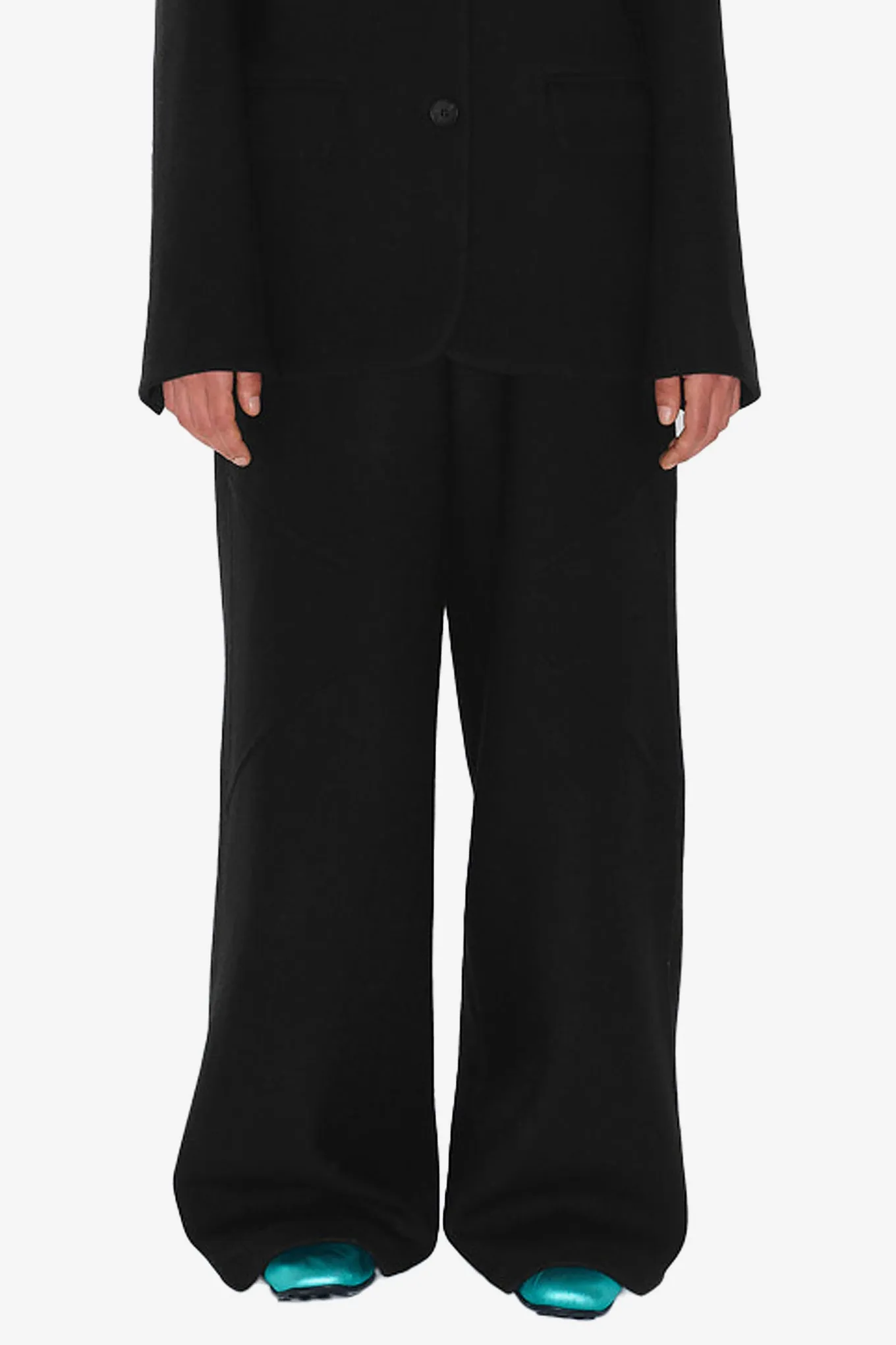 WOOL WIDE-LEG PANTS