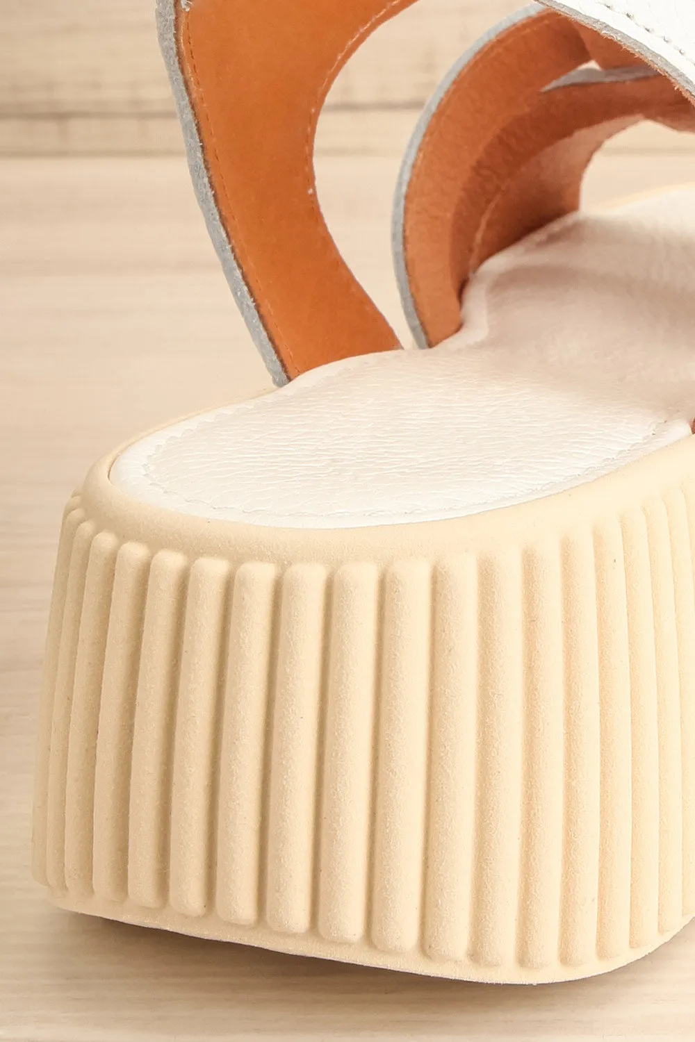 Xhabe | White Platform Fisherman Sandals