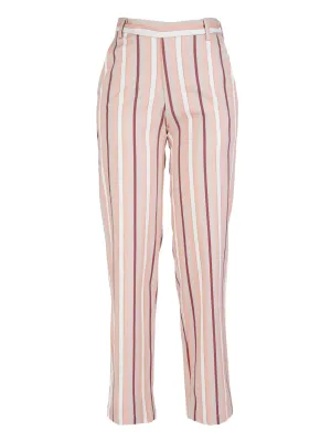 Yusi Striped Trousers -Peach Mix